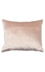 Rectangular cushion in powder pink velvet with Paisley 35 x 45