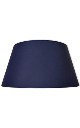 Lampeskærm i satin navy blå fløjl 60 cm i diameter