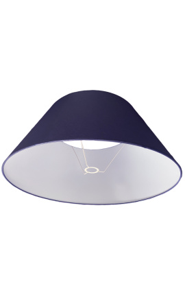 Lampeskjerm i sateng marineblå fløyel 60 cm i diameter