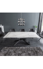 Обеденный стол Euphoric из черной стали и керамической столешницы из белого мрамора 180-220-260