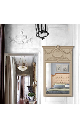 Trumeau Louis XVI holz beige patiniert