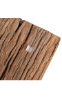Genbrugskonsol af teaktræ med fod i rustfrit stål