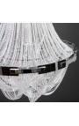 Design gulvlampe "Versailles" i sølv-farvet aluminium