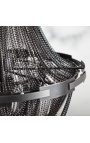 Design vloer lamp "Versailles" in zwart-kleur aluminium