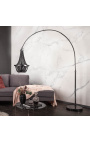 Lampe sur pied design "Versailles" en aluminium couleur noir