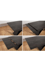 "Promise Promise Promise" spisebord i sort stål og lava keramik top 180-220-260