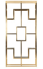 Storage kabinet "Maya" goud-platte staal en glasplaatjes