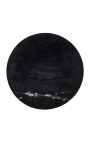 HERMIA pyöreä sohvapöytä mustalla marmorilla, kultaista messinkiä