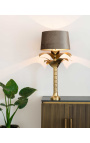HERMIA sideboard with black marble top and golden brass