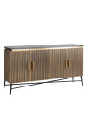 HERMIA sideboard with black marble top and golden brass