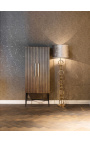 HERMIA storage cabinet with black marble top and golden brass