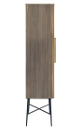 HERMIA storage cabinet with black marble top and golden brass