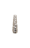 Vase cylindrique à plusieurs facettes en aluminium
