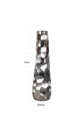 Gerro cilíndric gran amb diverses facetes en alumini