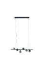Design Chandelier "Fri C" 6 røykede glassglobler