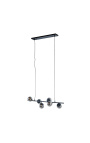 Design Chandelier "Fri C" 6 røykede glassglobler
