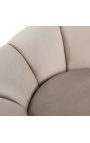 Duży okrąg "Arteas" projektowanie krzesła 1970 w beige velvet