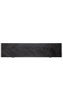 TV-skåp BOHO 185 cm 4 dörrar - svart ek och silver rostfritt stål