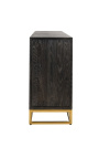 HERMIA sideboard with black marble top and golden brass