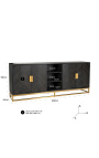 HERMIA sideboard with black marble top and golden brass