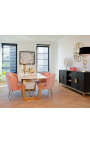 HERMIA sideboard with black marble top and golden brass