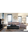 Rektangulært sofabord Boho sort eg og sølv rustfrit stål