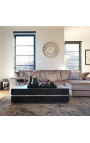 Rektangulært sofabord Boho sort eg og sølv rustfrit stål