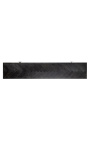 TV cabinet BOHO 220 cm 4 doors - black oak and silver stainless steel