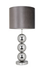 Large "Jason" lamp with 3 stainless steel spheres