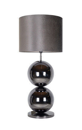 Grande lampada "Jason" con 2 sfere in acciaio inossidabile nero