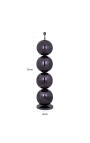 Lámpara de piso Jason con 4 esferas en acero inoxidable negro
