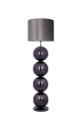 Floor lamp "Jason" with 4 spheres in black stainless steel