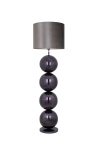 Lampe sur pied Jason avec 4 sphères en acier inoxydable noir