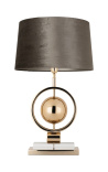Lamp April decor with sphere in golden stainless steel