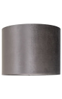 Cylindrical embossed velvet lampshade with silver snakeskin effect 50 cm