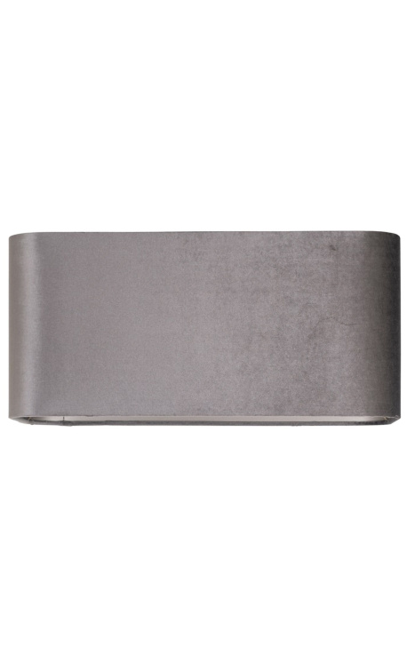 Rechteckiger Lampenschirm aus anthrazitfarbenem Samt, 55,5 cm