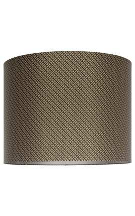 Cylindrical velvet žiarovkyhade s geometrickými vzormi 50 cm