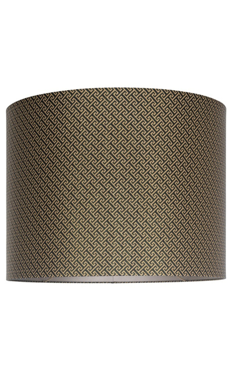 Cylindrical velvet lampshade with geometric patterns 50 cm