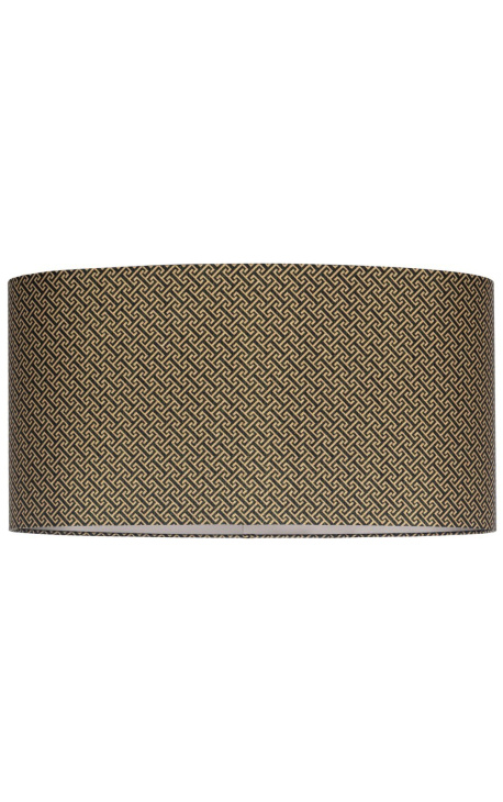 Abajur oval de veludo com padrões geométricos 60 cm