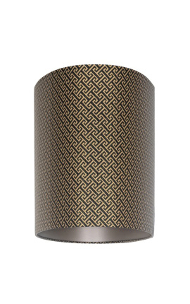Ovalna žametna senca z geometričnimi vzorci 60 cm