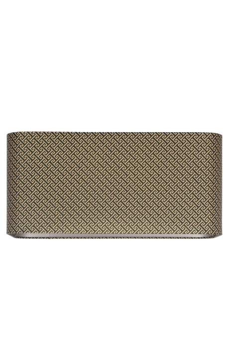 Abat-jour rectangulaire velours à motifs géométriques 55,5 cm