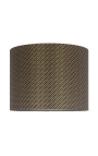 Cylindrical velvet lampshade with geometric patterns 40 cm