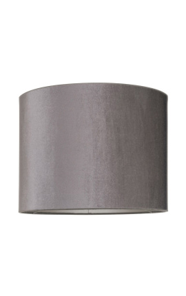 Cylindrisk antracit fløjl lampshade40 40 40 cm