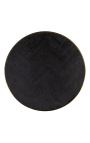 Set di 2 tavolini BOHO in rovere nero e acciaio inossidabile dorato