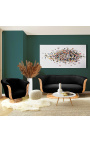 Sohva "Tulipan" 3 istuinta art deco tyyli elm ja musta velvet