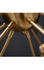 Lustre "Spoutnik" en métal doré - 87 cm de diamètre - 14 lumières