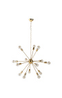 "Sputnik" chandelier in gilded metal - 87 cm in diameter - 14 lights