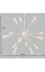 Aranya "Sputnik" de metall daurat - 87 cm de diàmetre - 14 llums