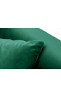 Sofá-cama contemporâneo "Phebe" de 3 lugares em veludo verde esmeralda