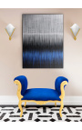 Moderne akrylmaling "Frekvenser i blå og svart - Lille Opus"